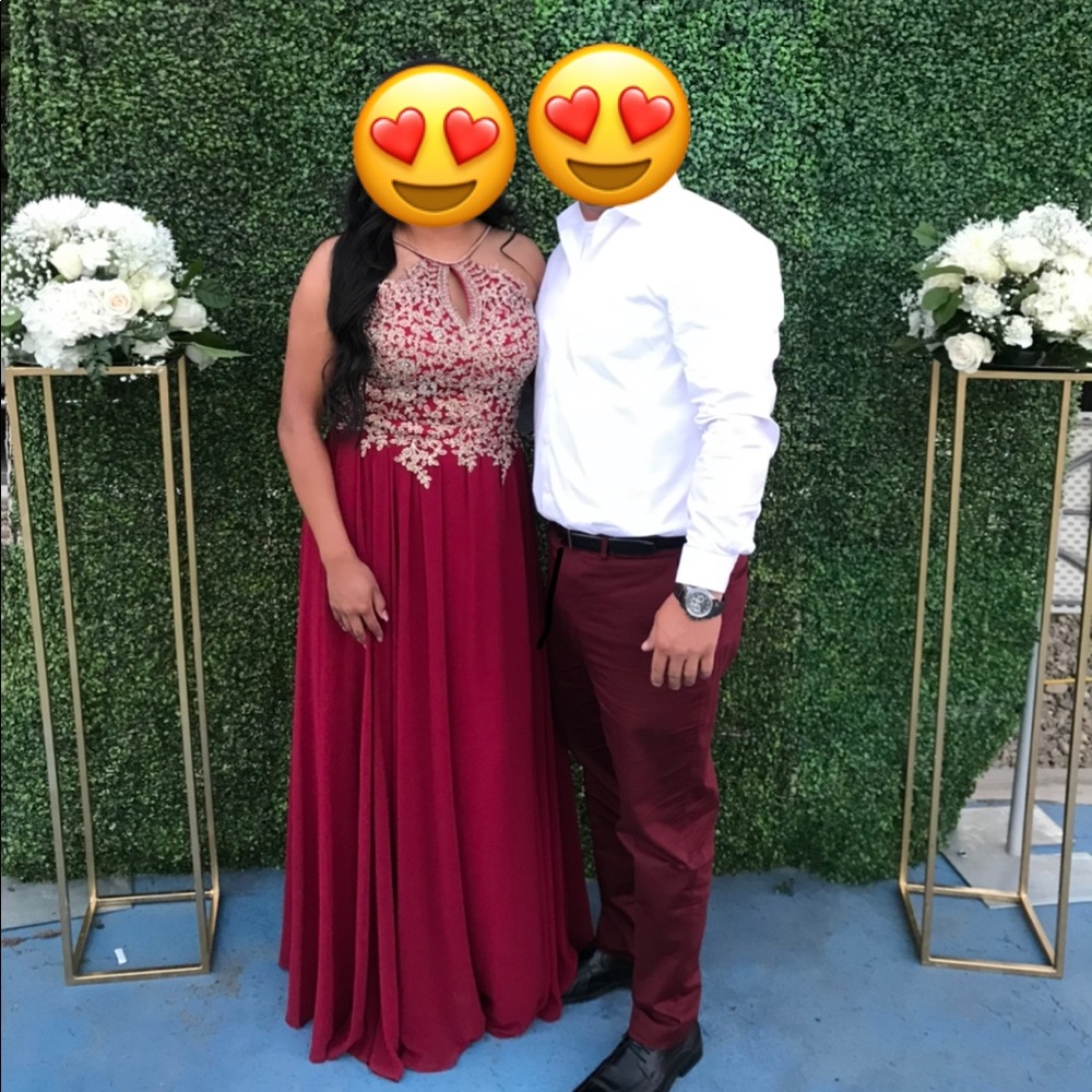 Long Burgandy dress